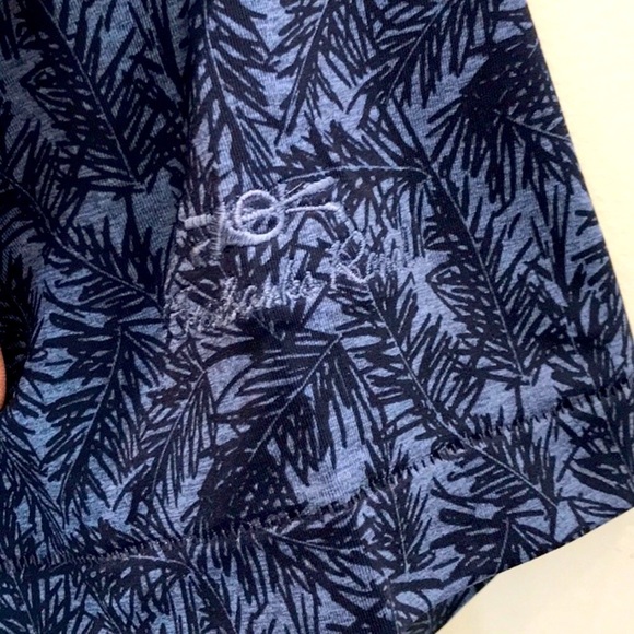 Peter Millar Blue Seaside Tropical Palm Print Golf Polo 💎 Quality Look & Feel - Picture 4 of 5